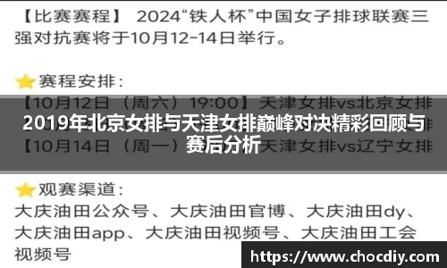 2019年北京女排与天津女排巅峰对决精彩回顾与赛后分析